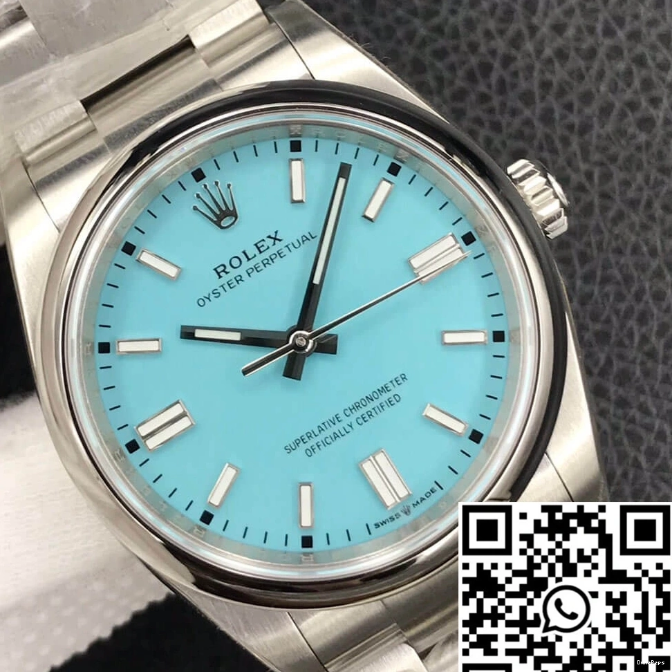 EW Oyster Rolex Dial Factory Turquoise Blue M126000-0006 Perpetual 36MM 1022